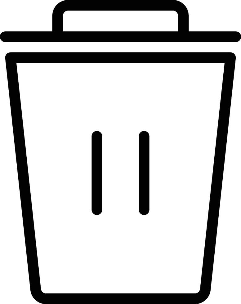 Bin Icon in Line Style vector