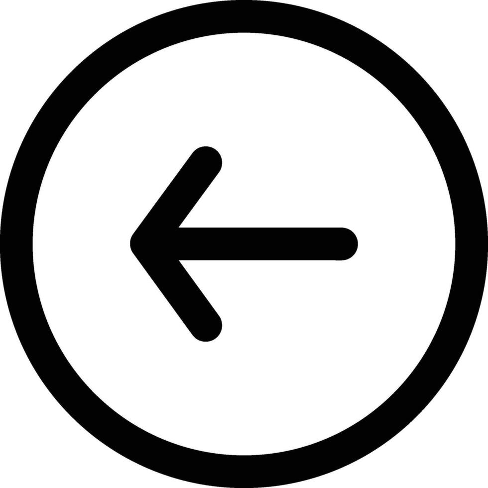 Left Icon in Line Style vector
