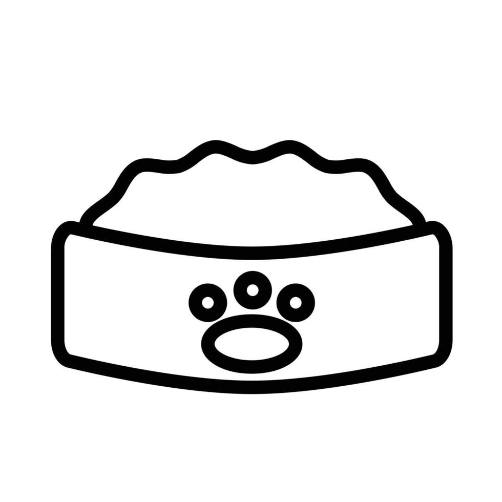 Pet Food Icon in Line Style vector