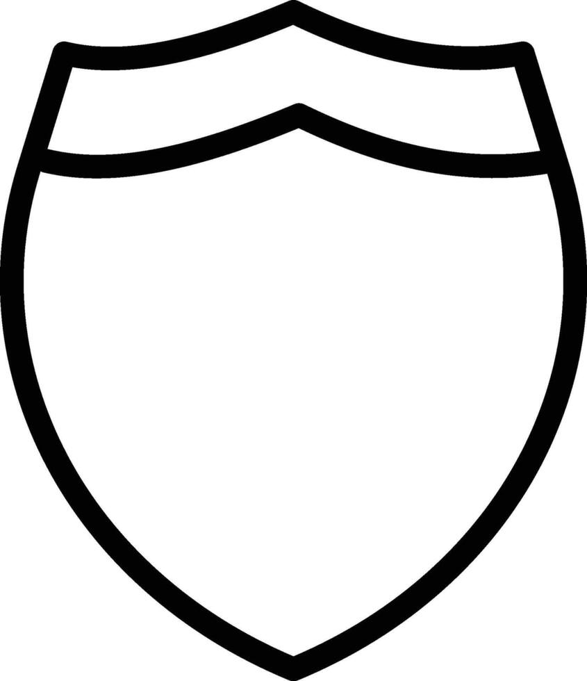Shield Icon in Line Style vector