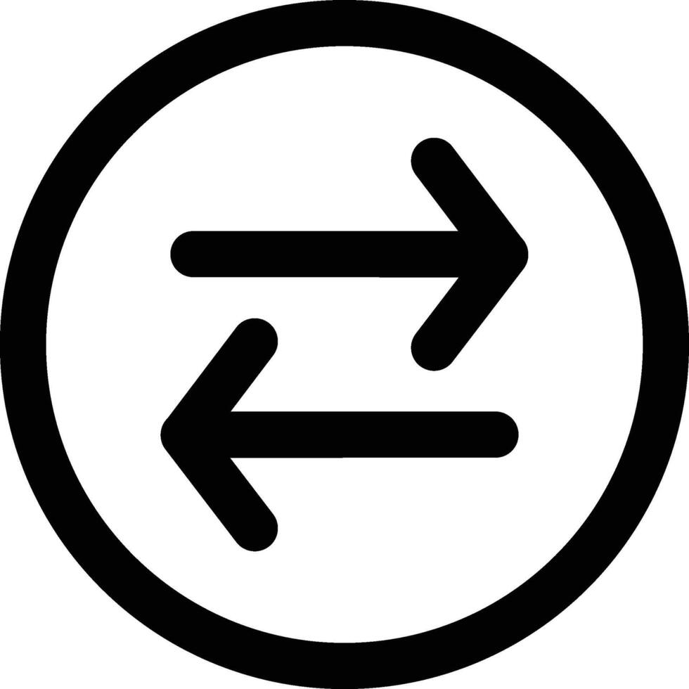 Left Right Icon in Line Style vector
