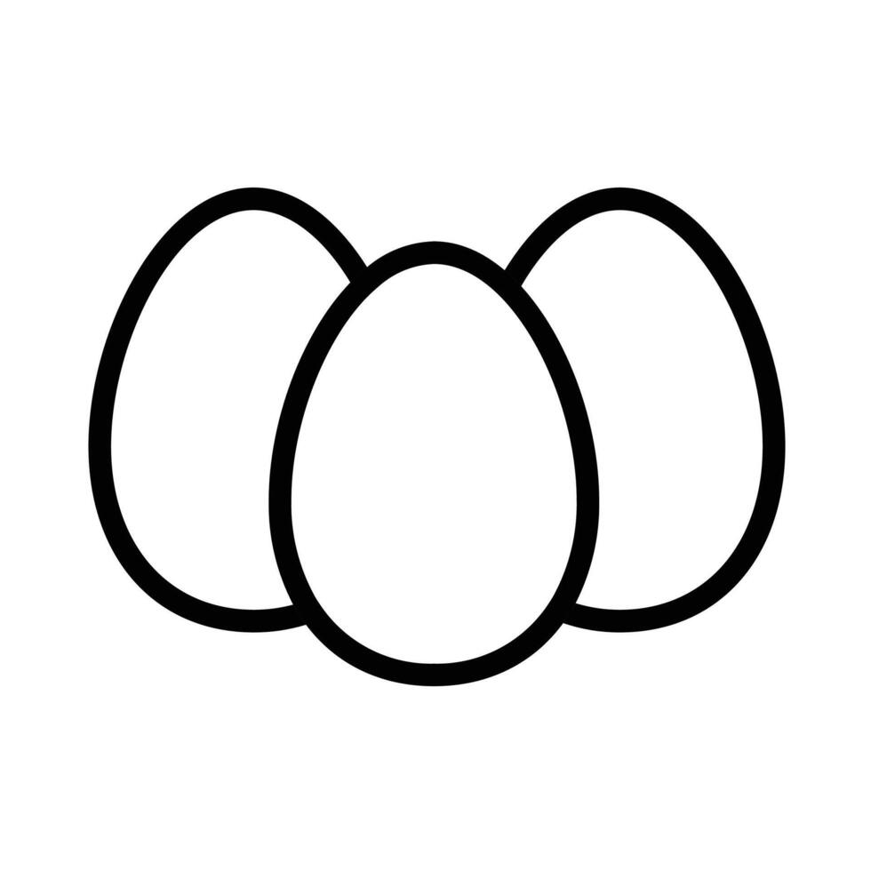 Eggs Icon in Line Style vector