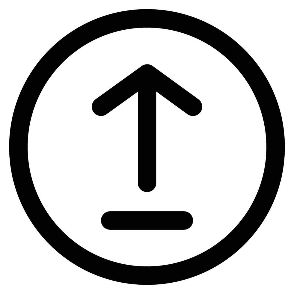 Upload Icon in Line Style vector