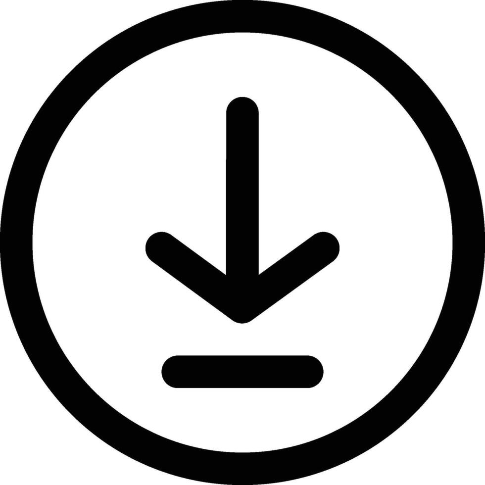 Download Icon in Line Style vector