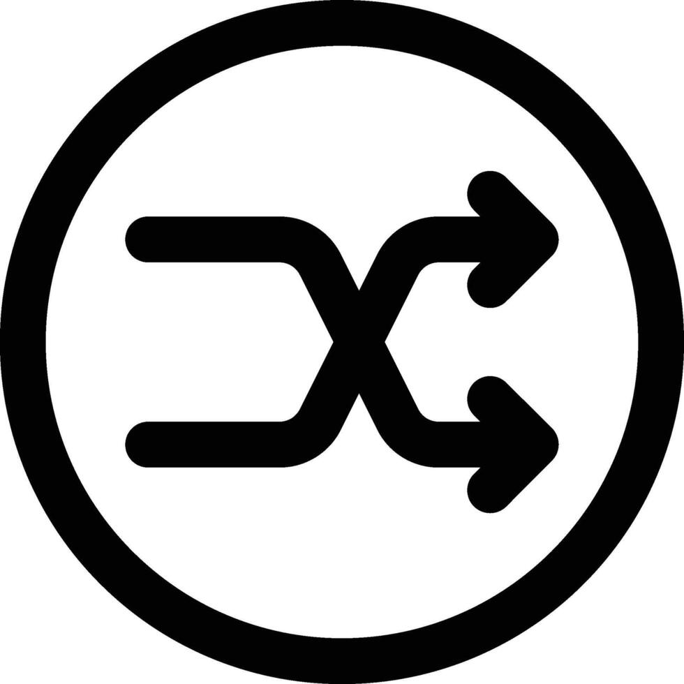 Shuffle Icon in Line Style vector