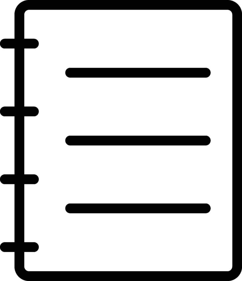Note Icon in Line Style vector