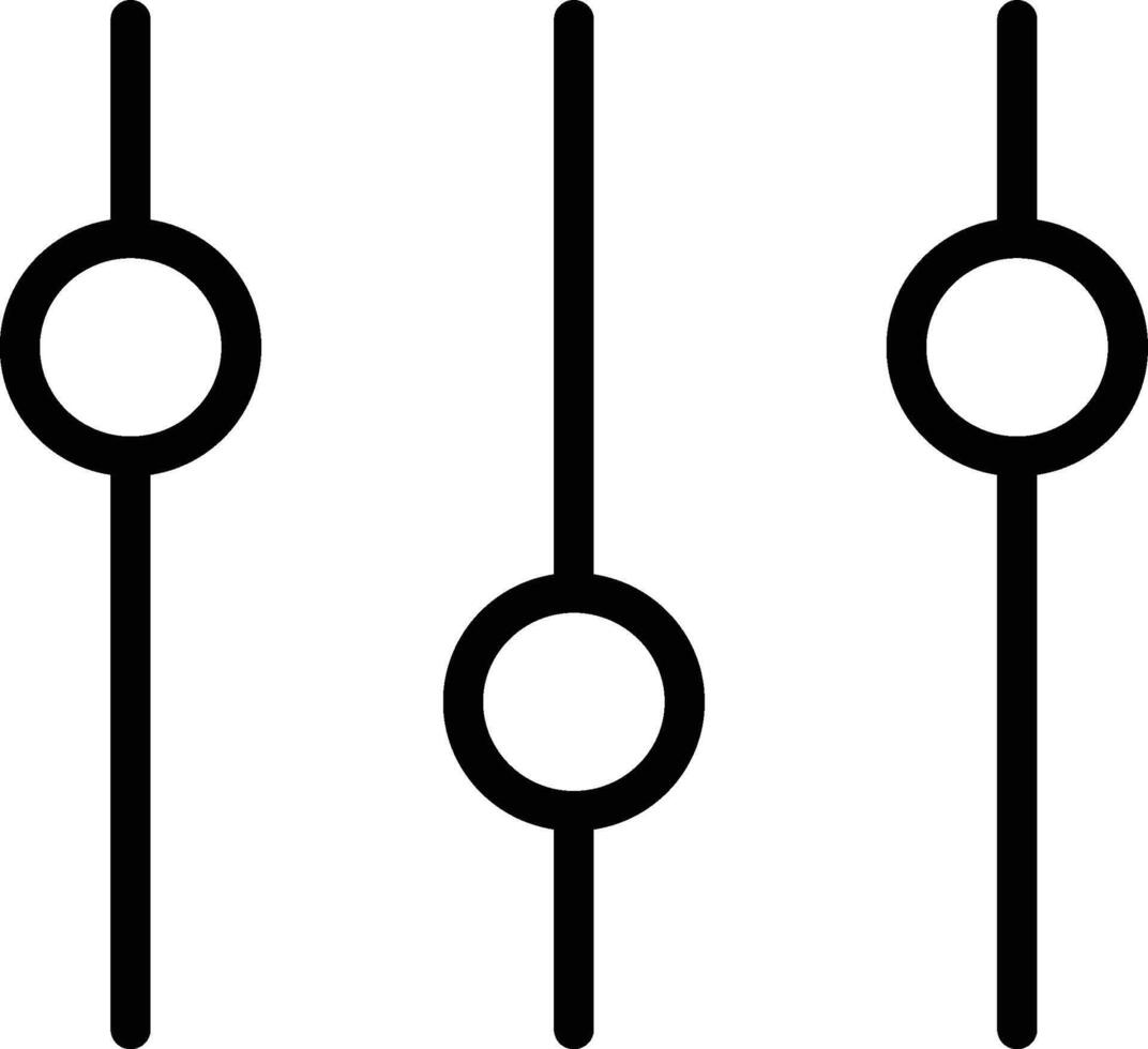 Equalizer Icon in Line Style vector