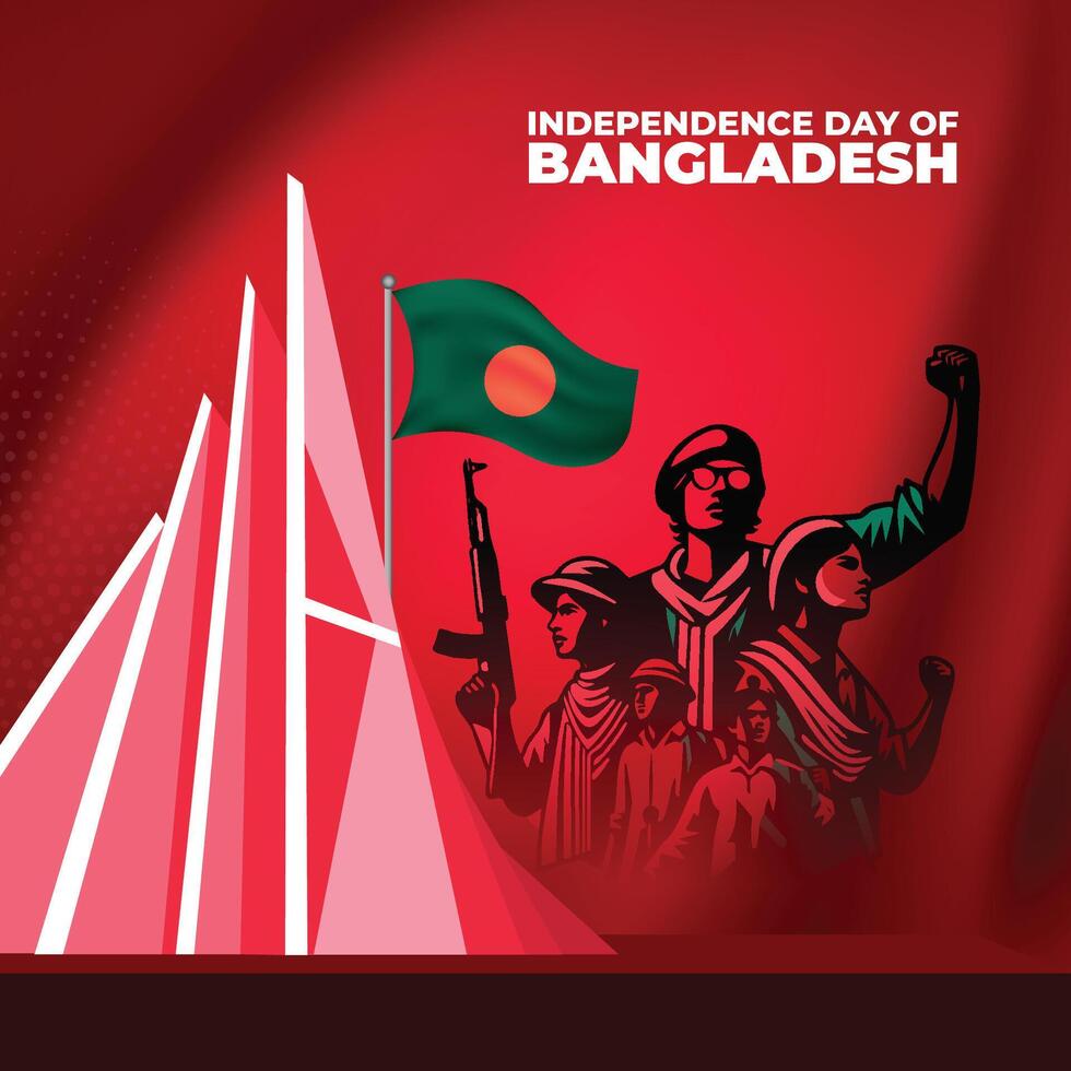 26 March Bangladesh Independence Day and 16 December the victory day Bangladesh vector