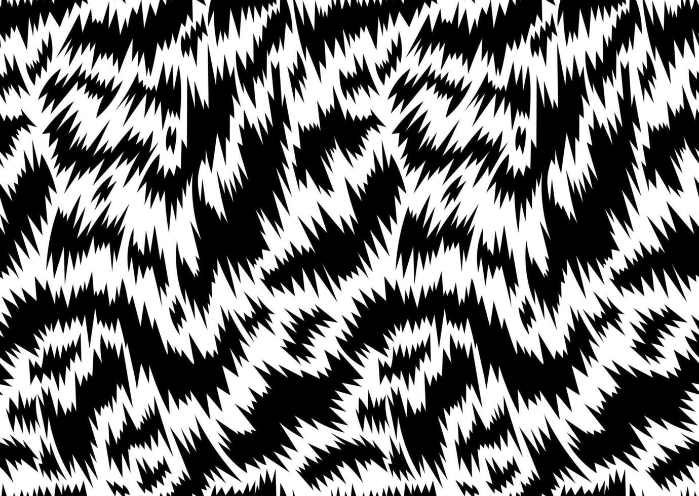 Seamless pattern. Fur texture. Animalistic black print on white background for fabric, wrapping paper, textile, wallpaper vector