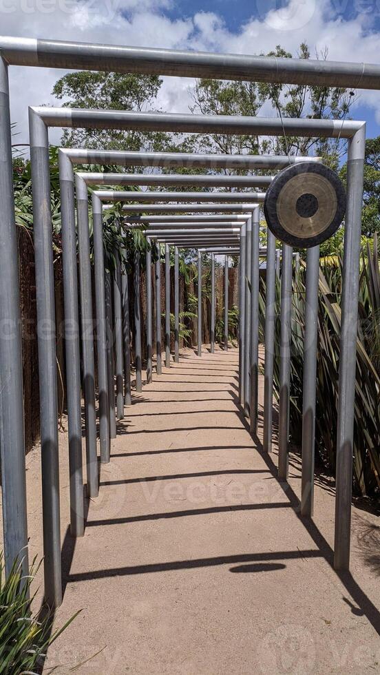 metal frame outdoor gong in vassouras photo