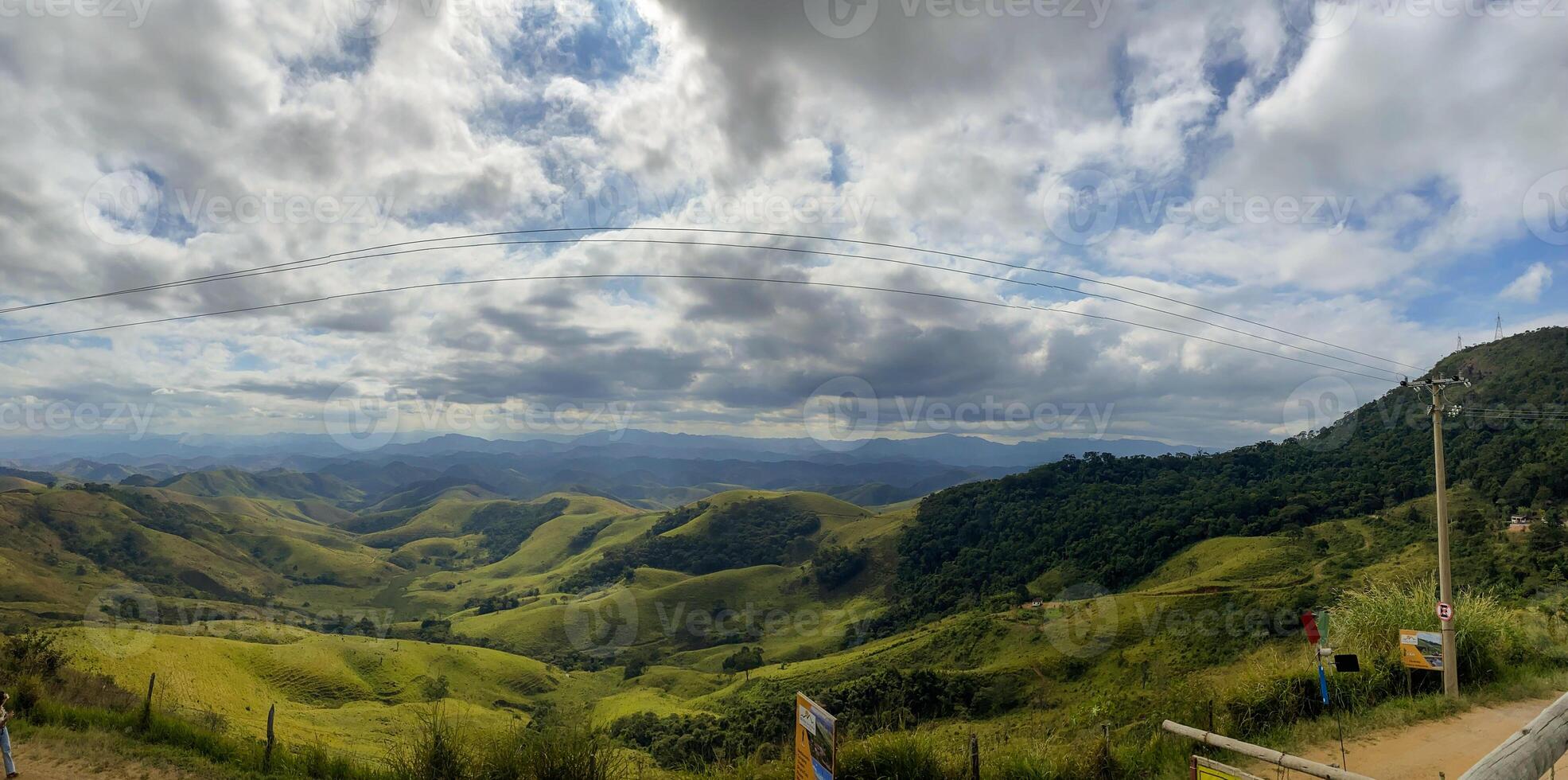 rolling green hills sky nature photo