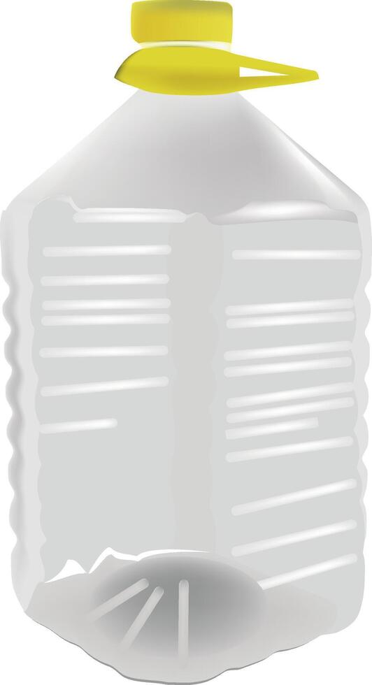 A plastic jug with a yellow lid vector
