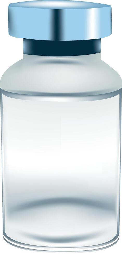 A glass jar with a lid on a white background vector