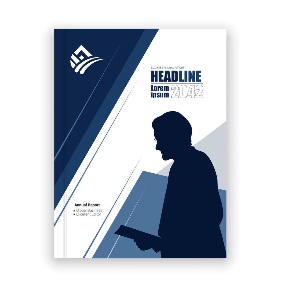headline business report template vector