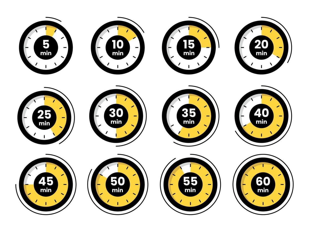 Timer, stopwatch icons vector