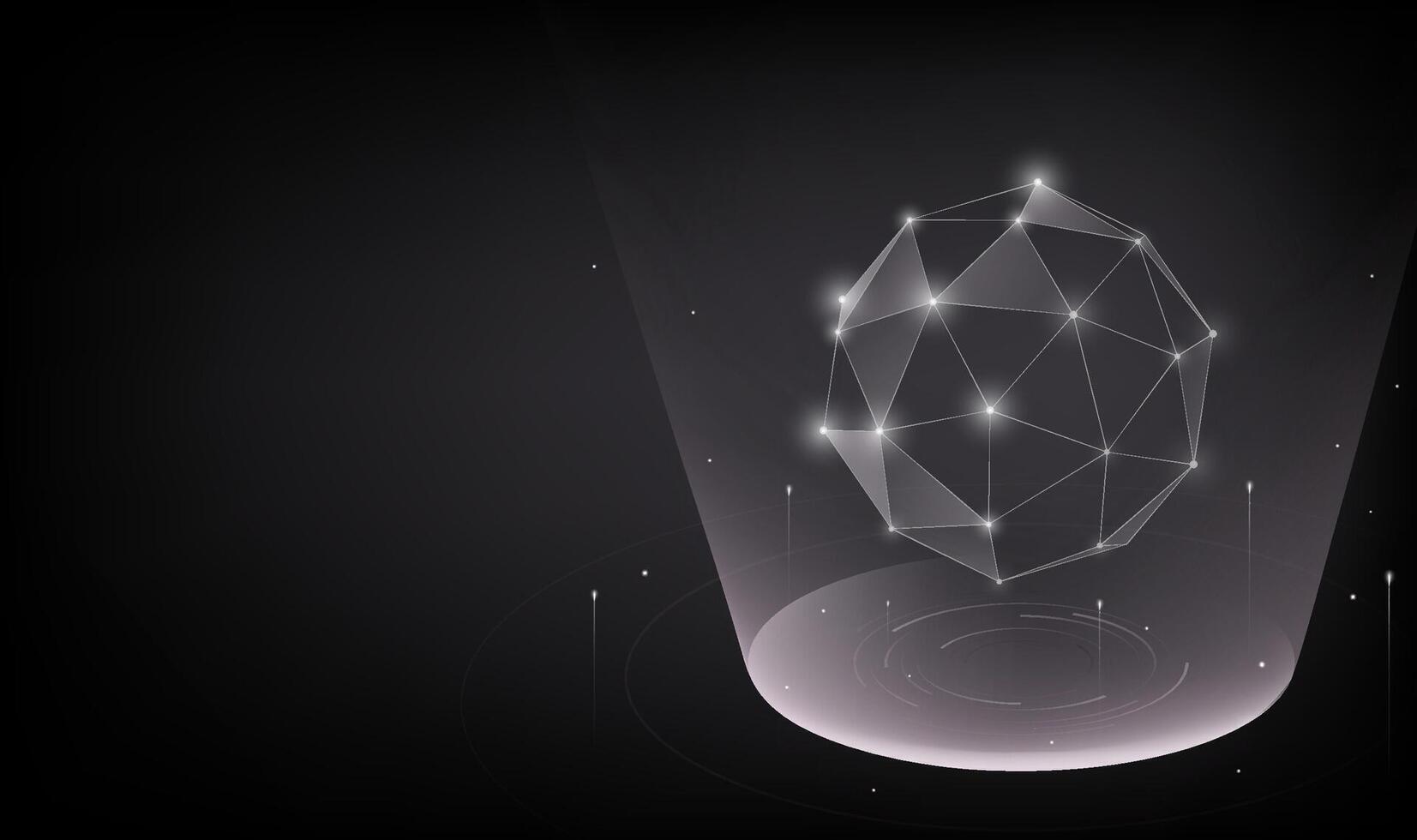 Futuristic style abstract horizontal plate illustration geometric shapes ball vector