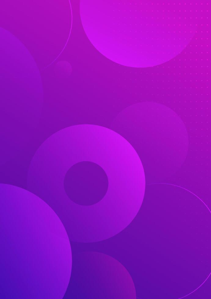 Abstract style vertical illustrations purple circular pattern background vector