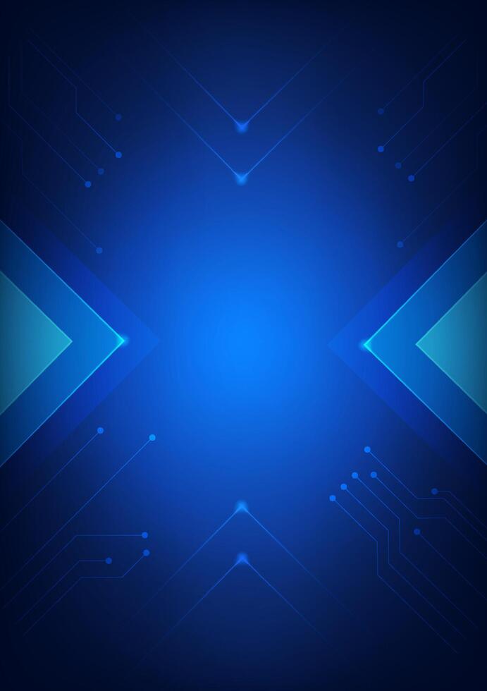 Futuristic style Abstract vertical illustrations blue geometry technology background vector
