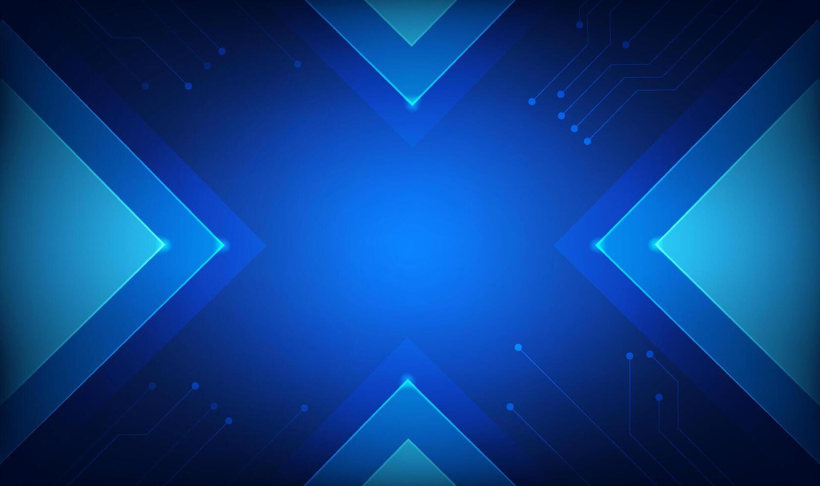 Futuristic style Abstract horizontal illustrations blue geometry technology background vector
