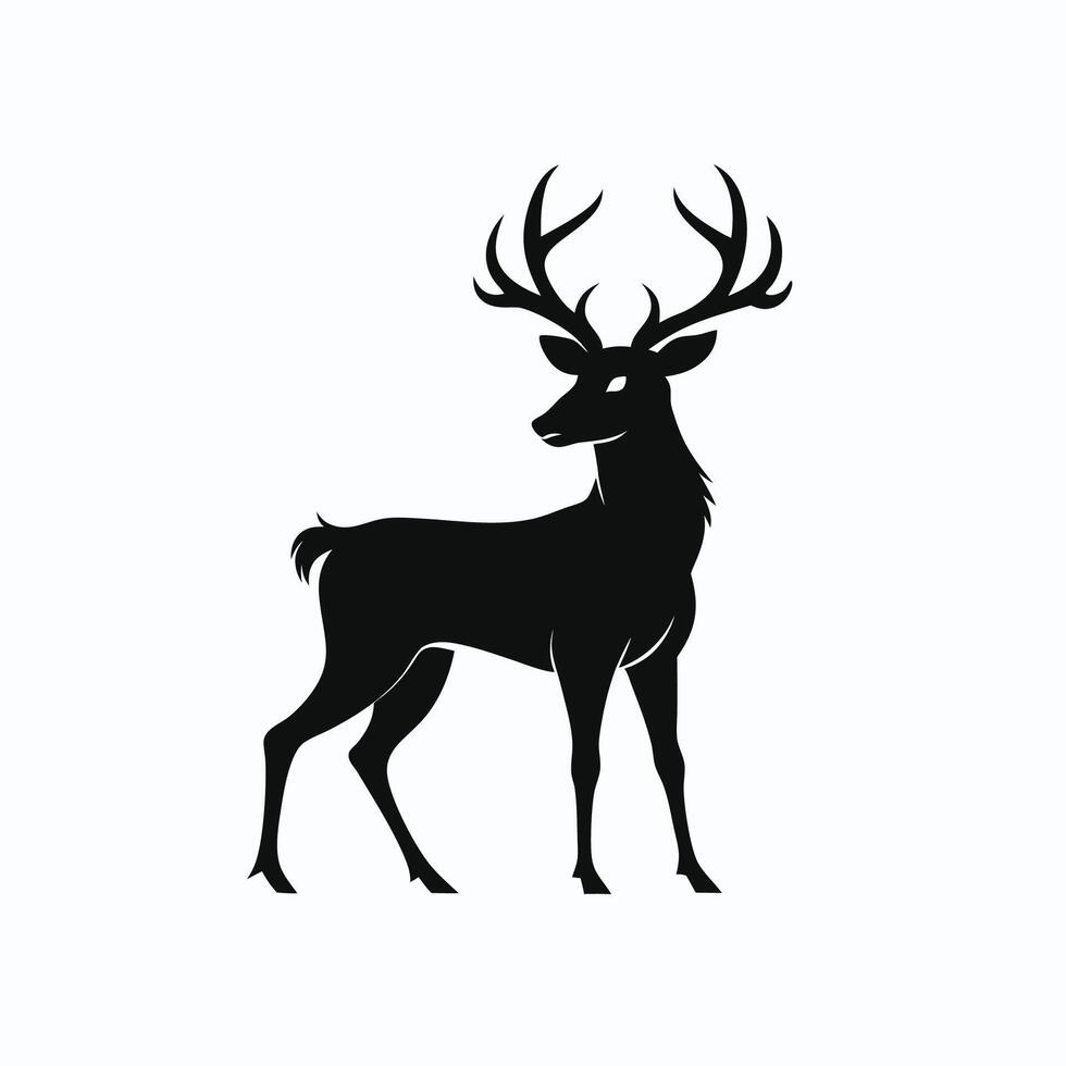 create a the deer sihouette design vector