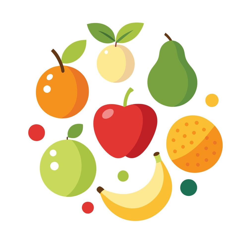 Tropical Fruits Icon Set vector