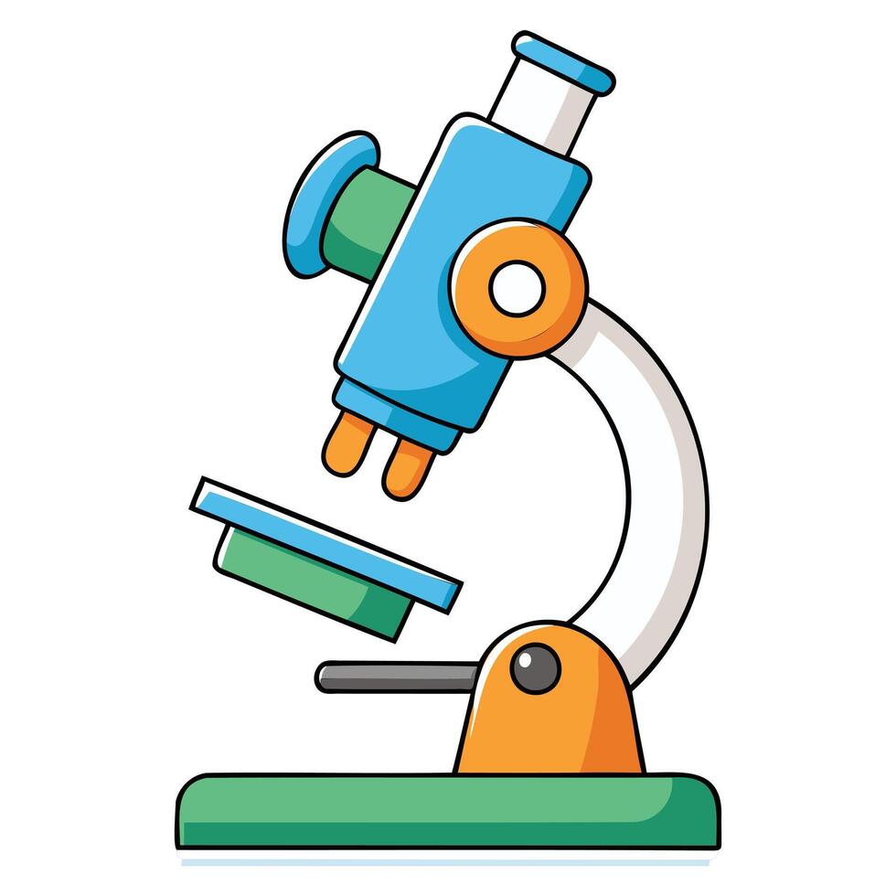 Detailed Microscope Icon vector