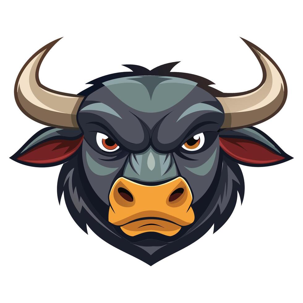 Bold Ox Head Design vector