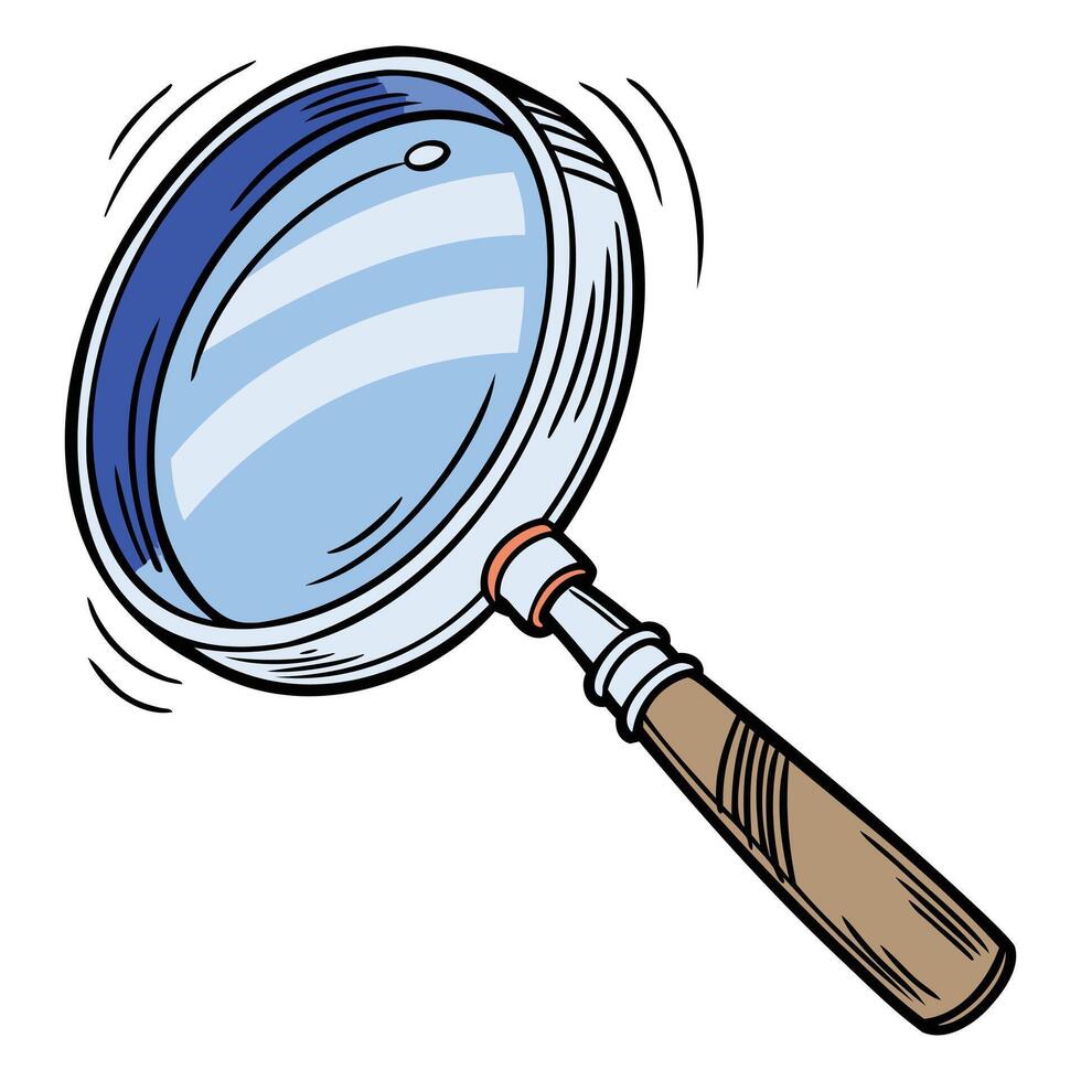 Minimalist Magnifier Illustration Editable and Stylish vector