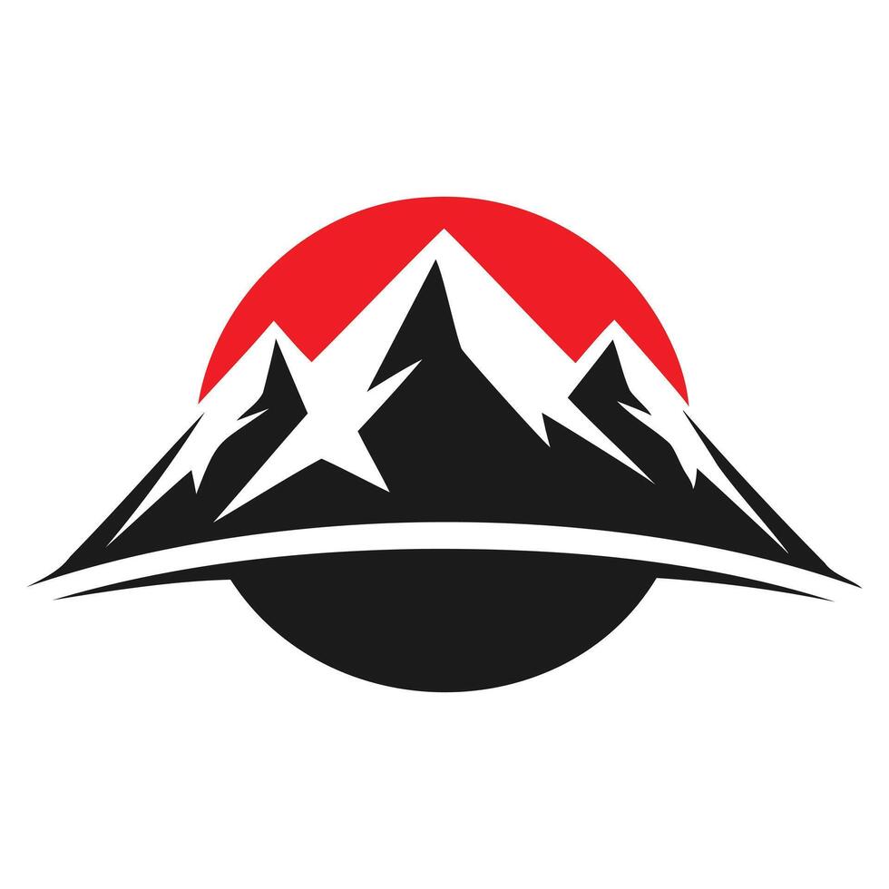 Geometric Mountain Landscape vector