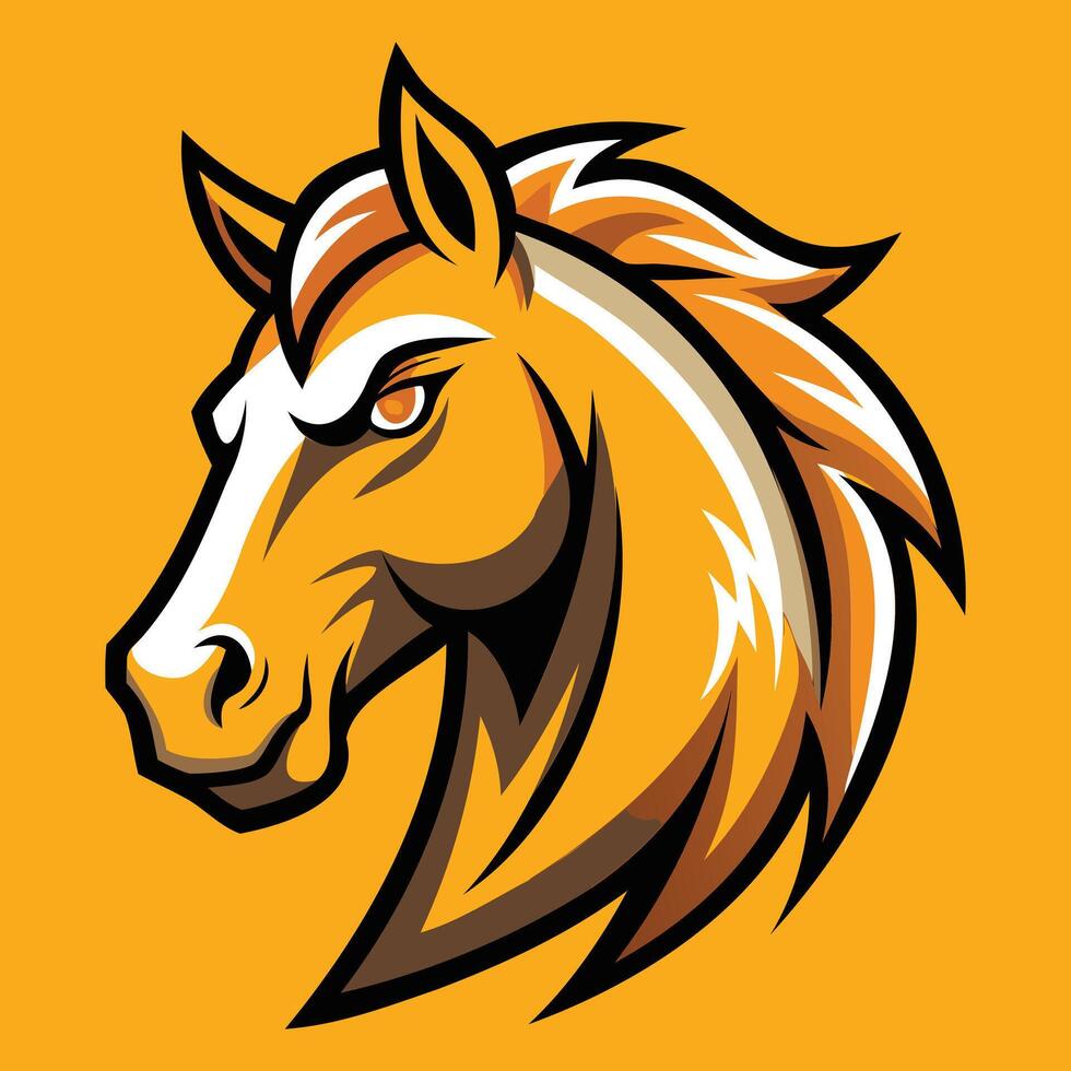 Modern Horse Head Logo for Branding and Teams vector