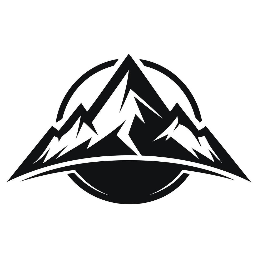 Sunset Over Mountains Scene vector