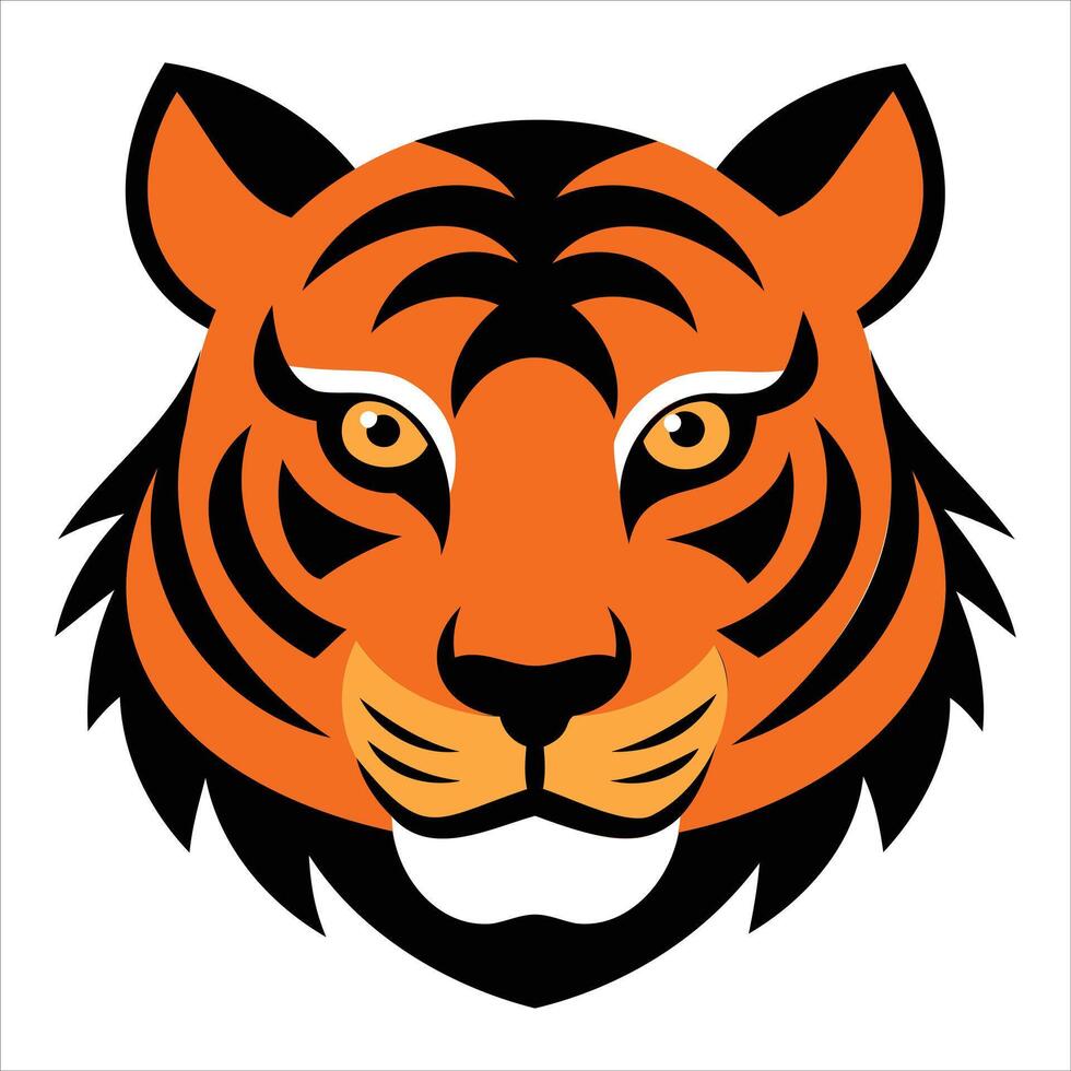 Angry Tiger Mascot Emblem in Format vector