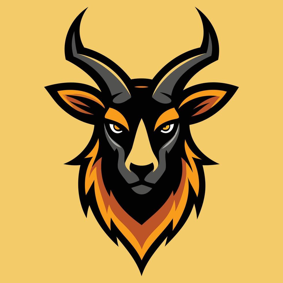 Markhor Mascot Logo Powerful and Striking Design vector