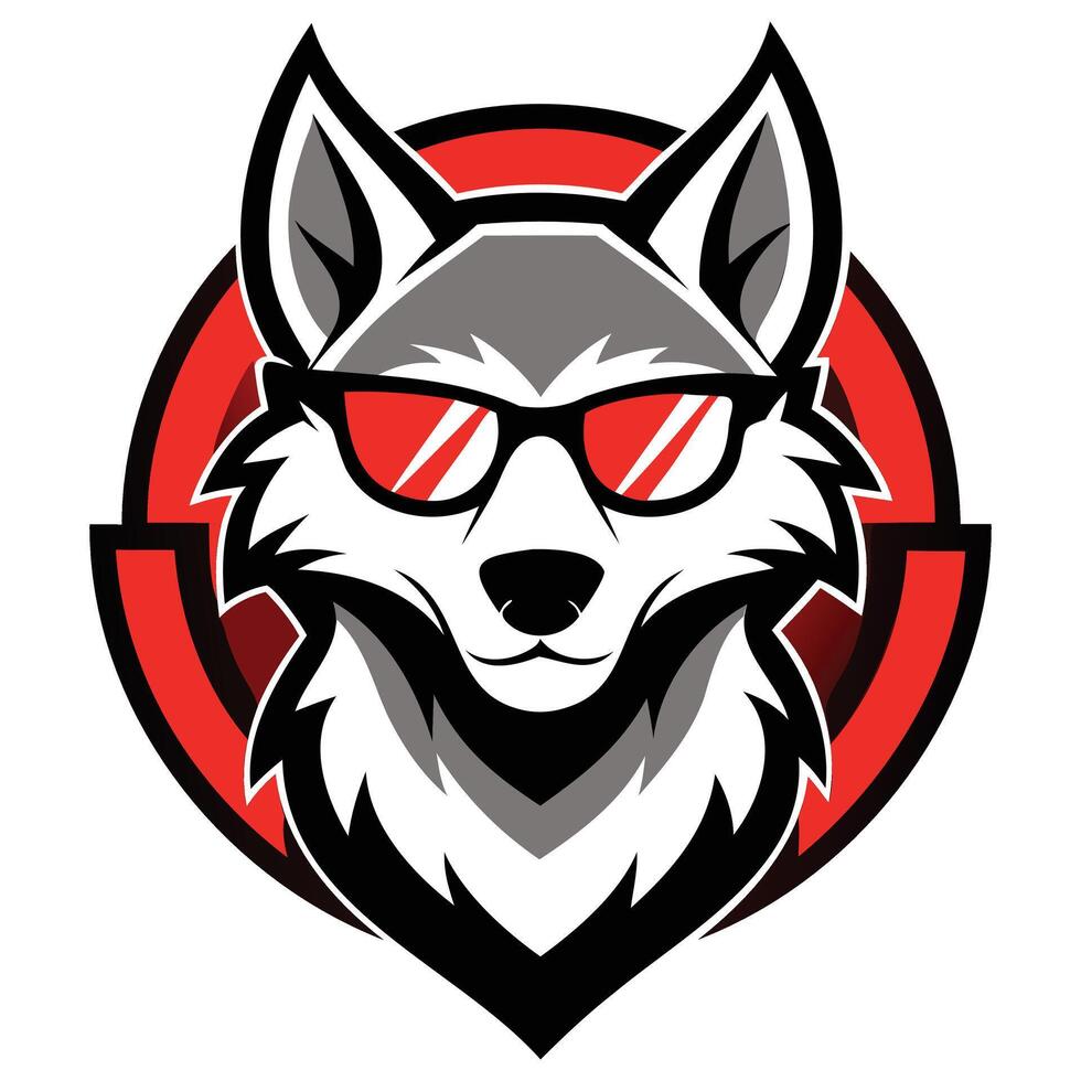 Intelligent Dog Head Mascot Logo Design vector