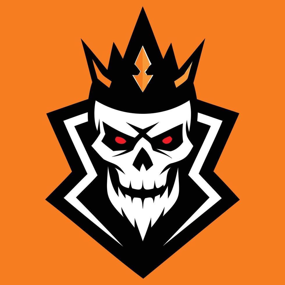 Zombie King Mascot Logo Design vector