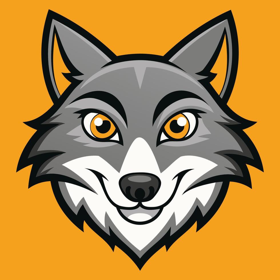 Aggressive Wolf Head Mascot Logo for Gaming and Teams vector