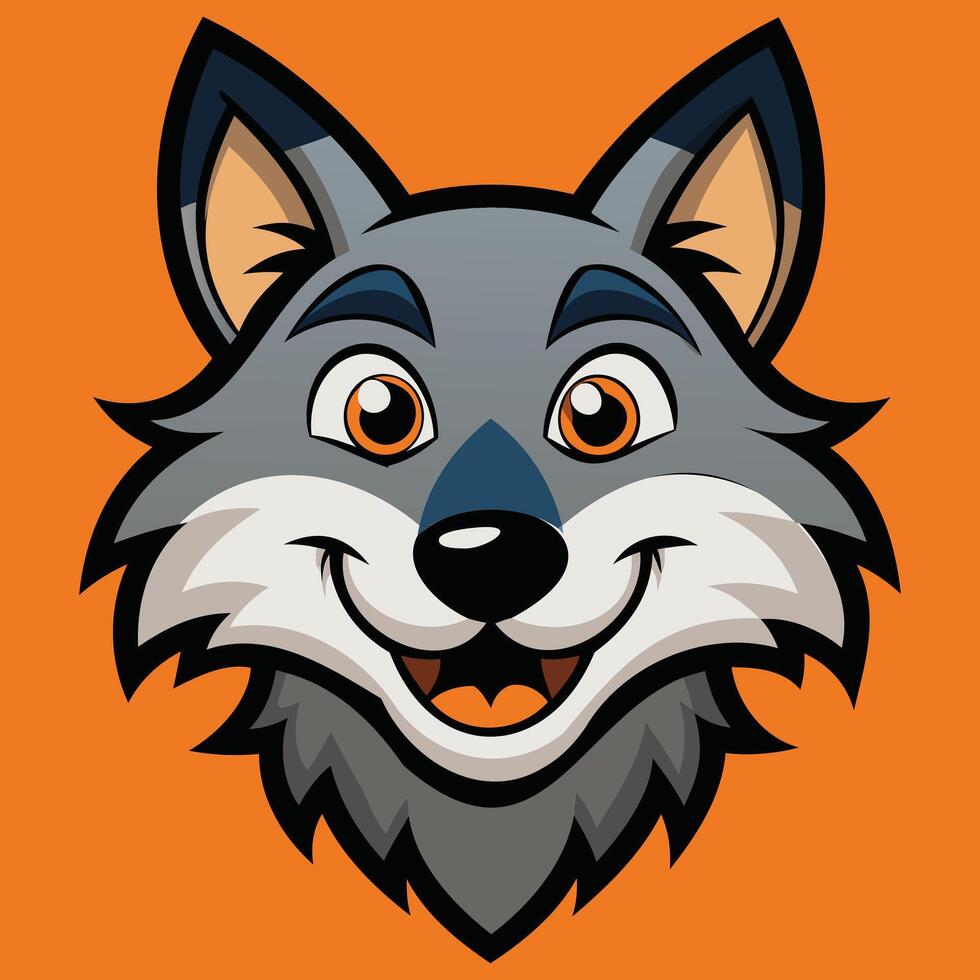 Fierce Wolf Head Mascot Logo Design vector