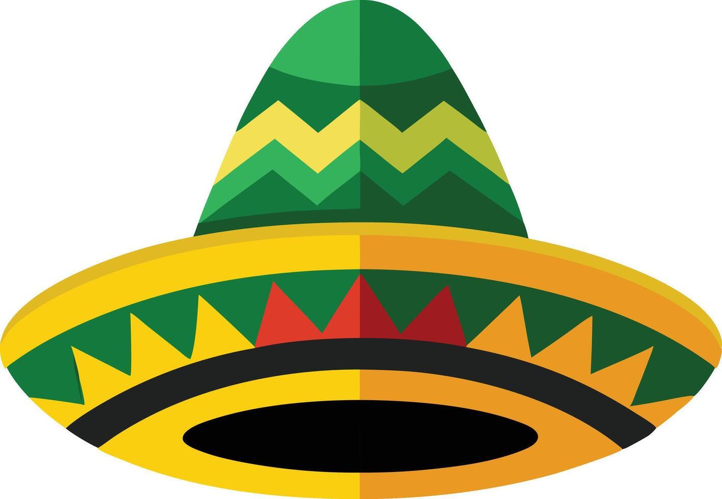 A colorful Mexican sombrero hat, a symbol of Mexican culture and festivities vector