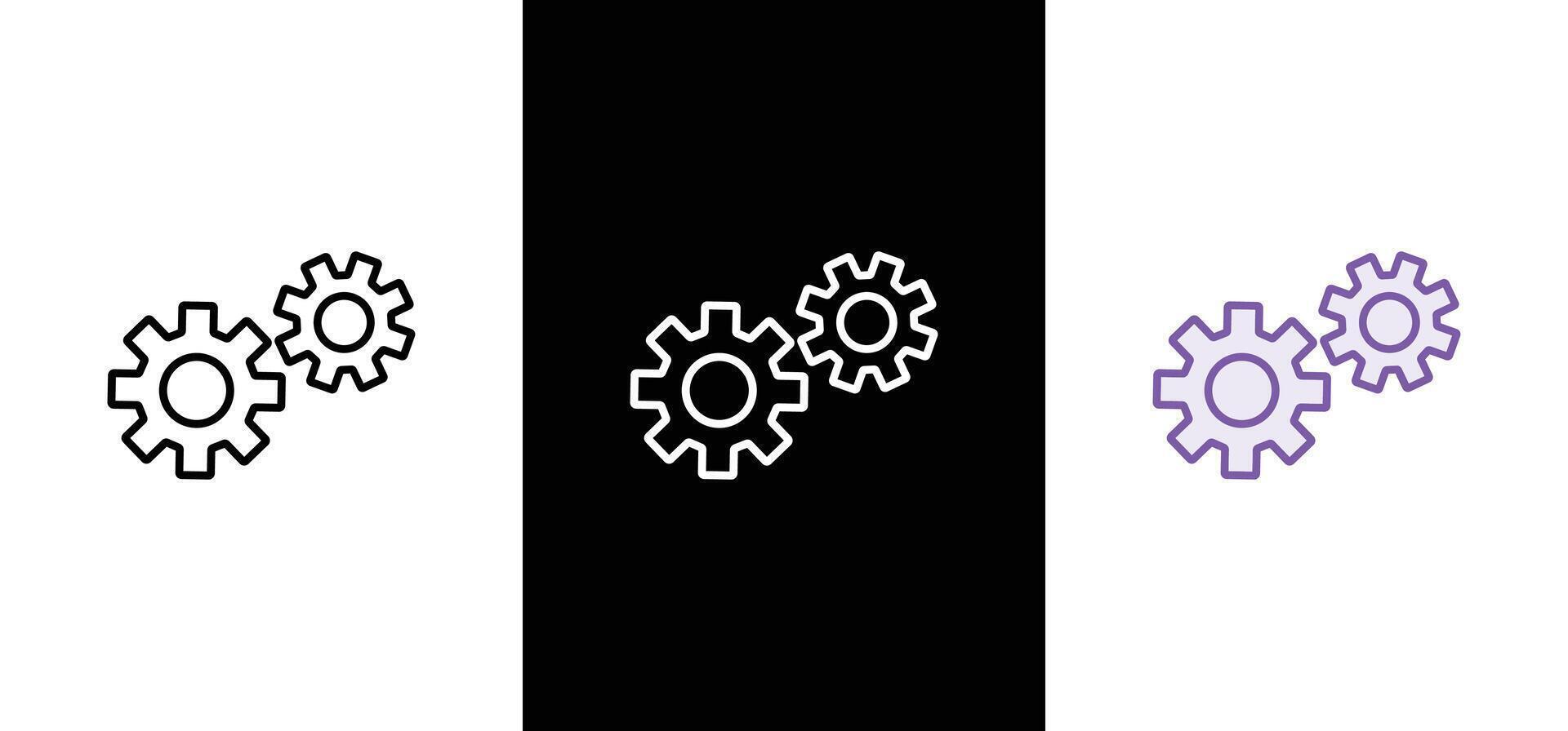 Setting gears icon - cog wheel vector