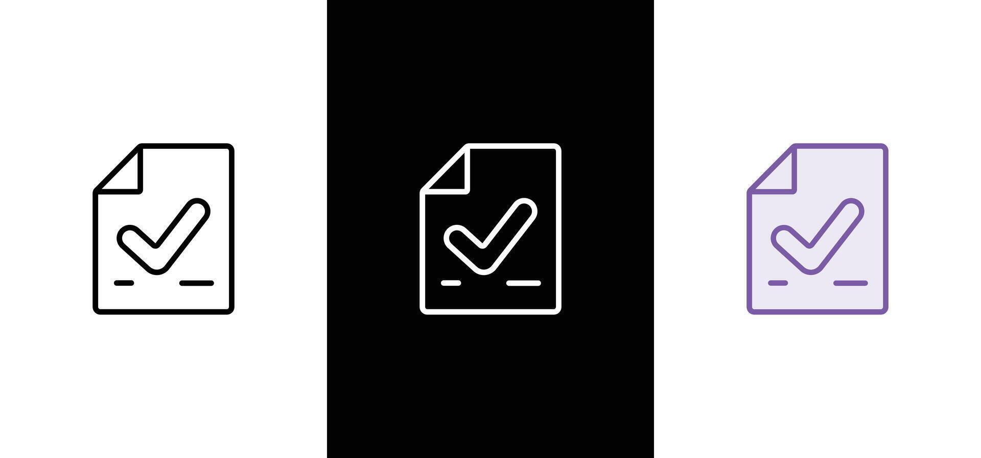 Paper documents icons. Verified Application Form illustration vector