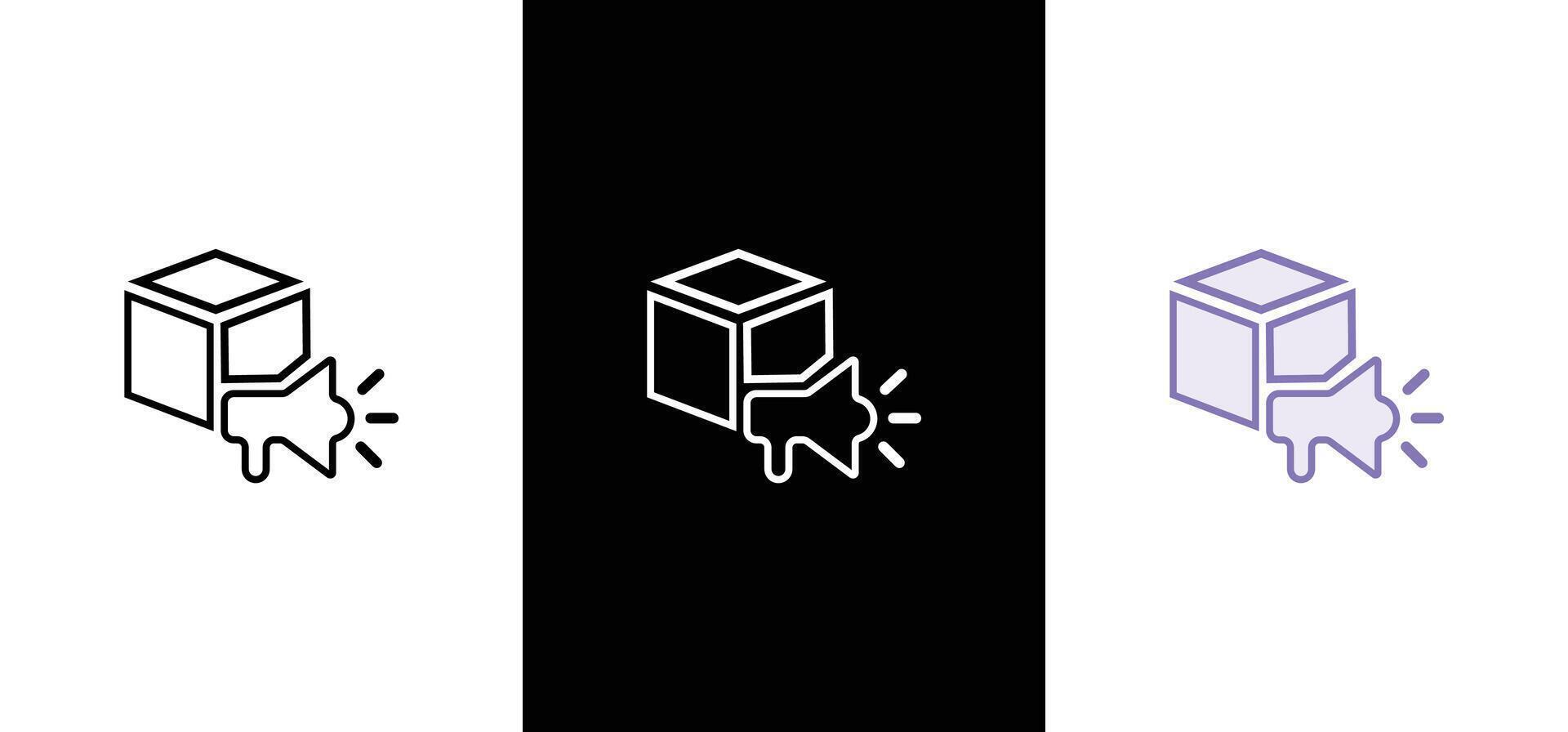Shopping parcel box flash sale promotions concept illustration. Digital marketing modern flat concept vector