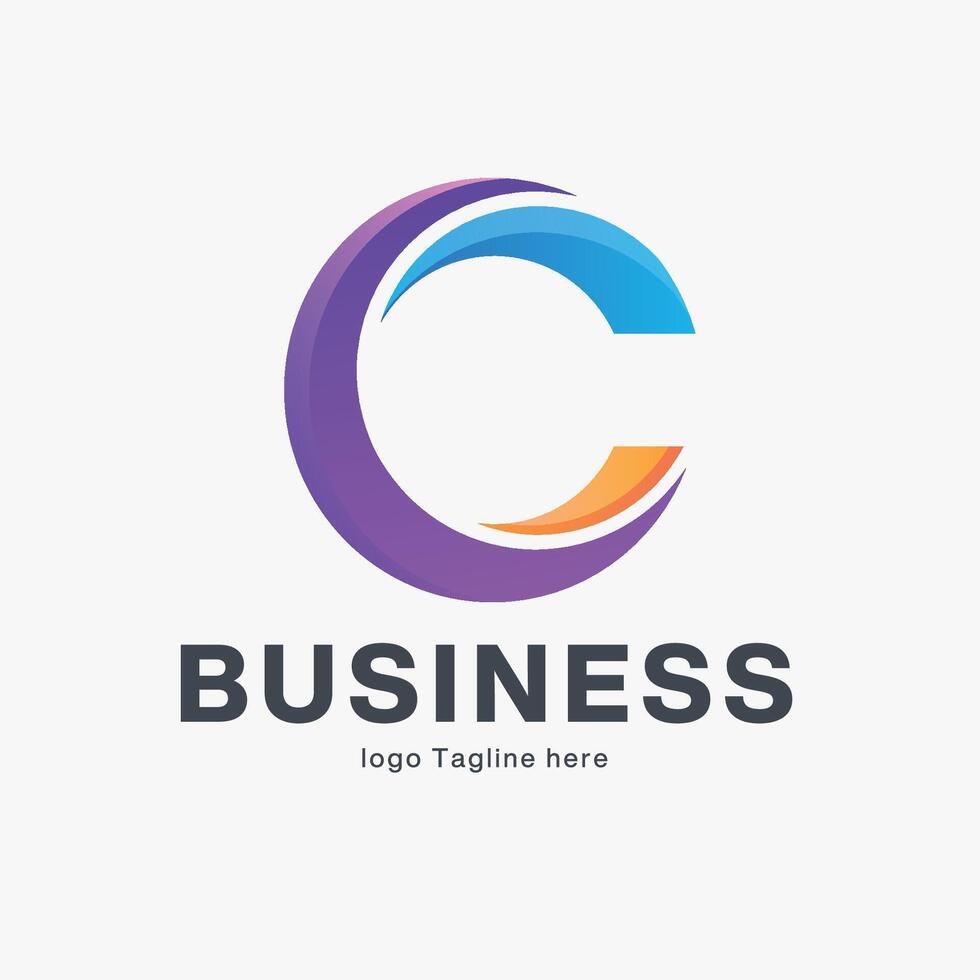 Abstract C Letter Business Logo vector