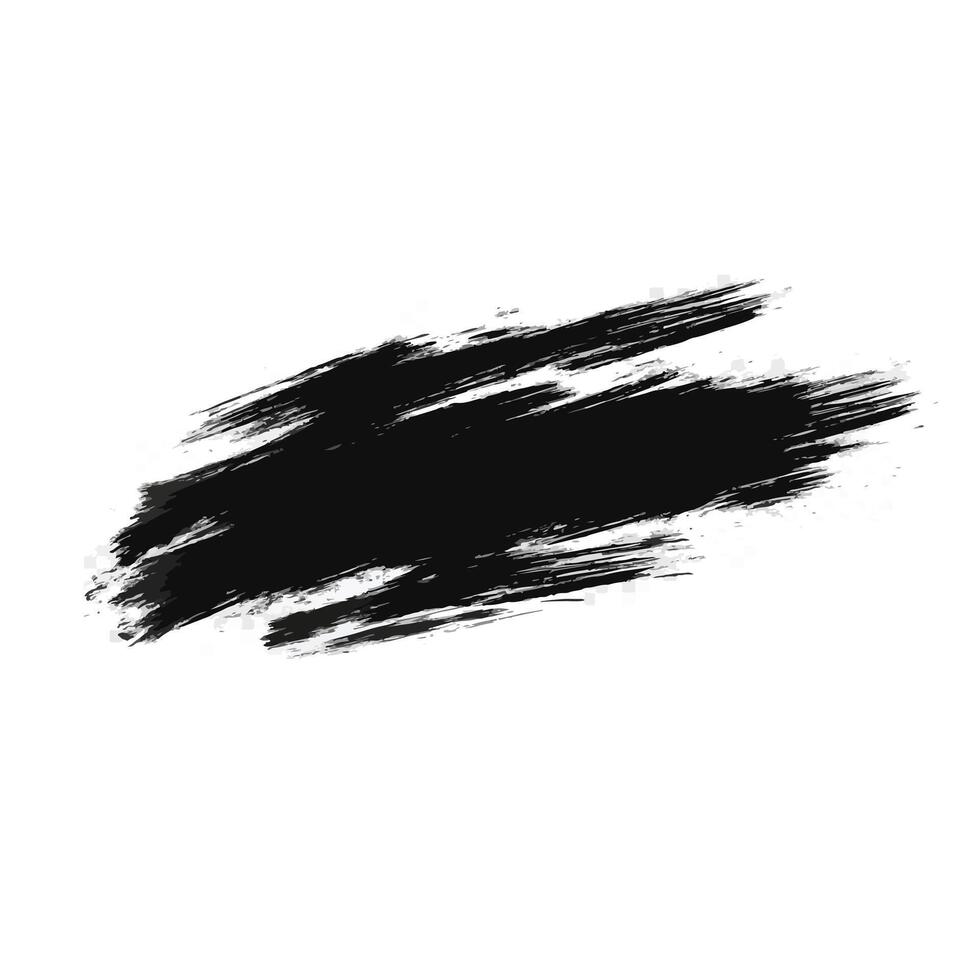 A black brush stroke on a white background vector