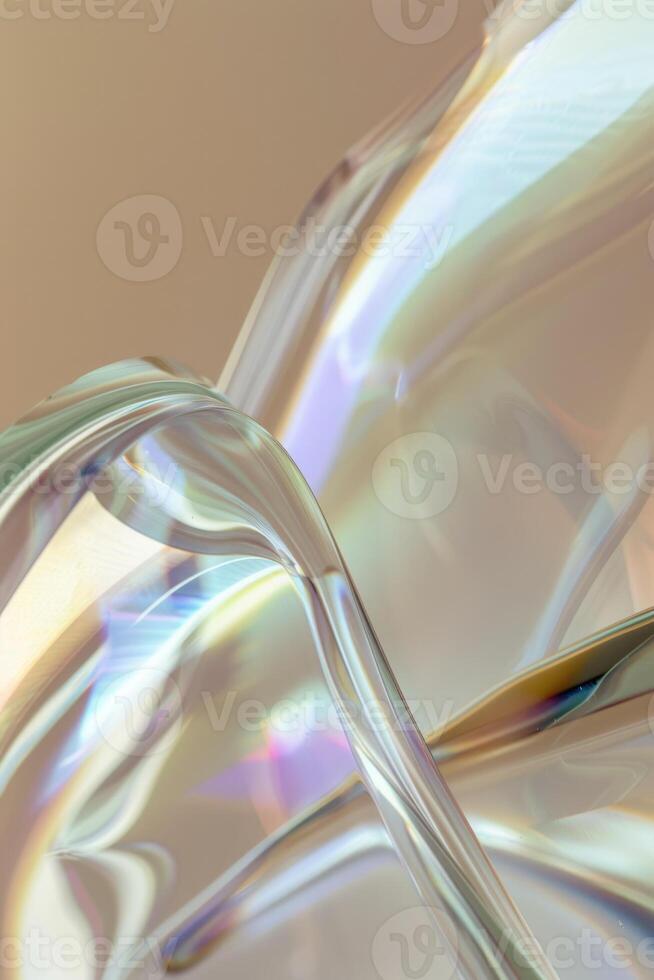 A close up of a glass object with a wave photo