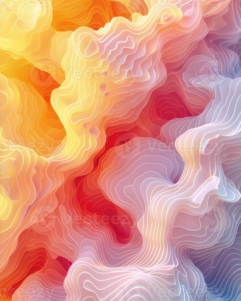 Abstract background with wavy lines and colors photo