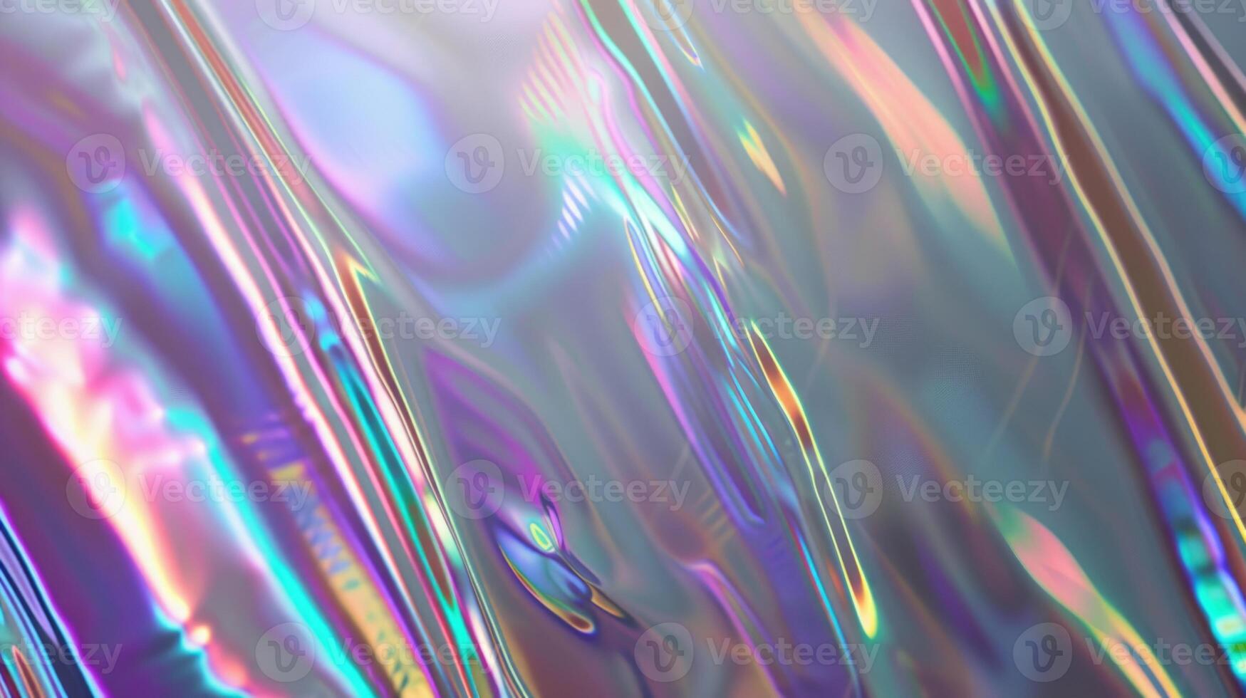 A close up of a shiny surface with many colors photo
