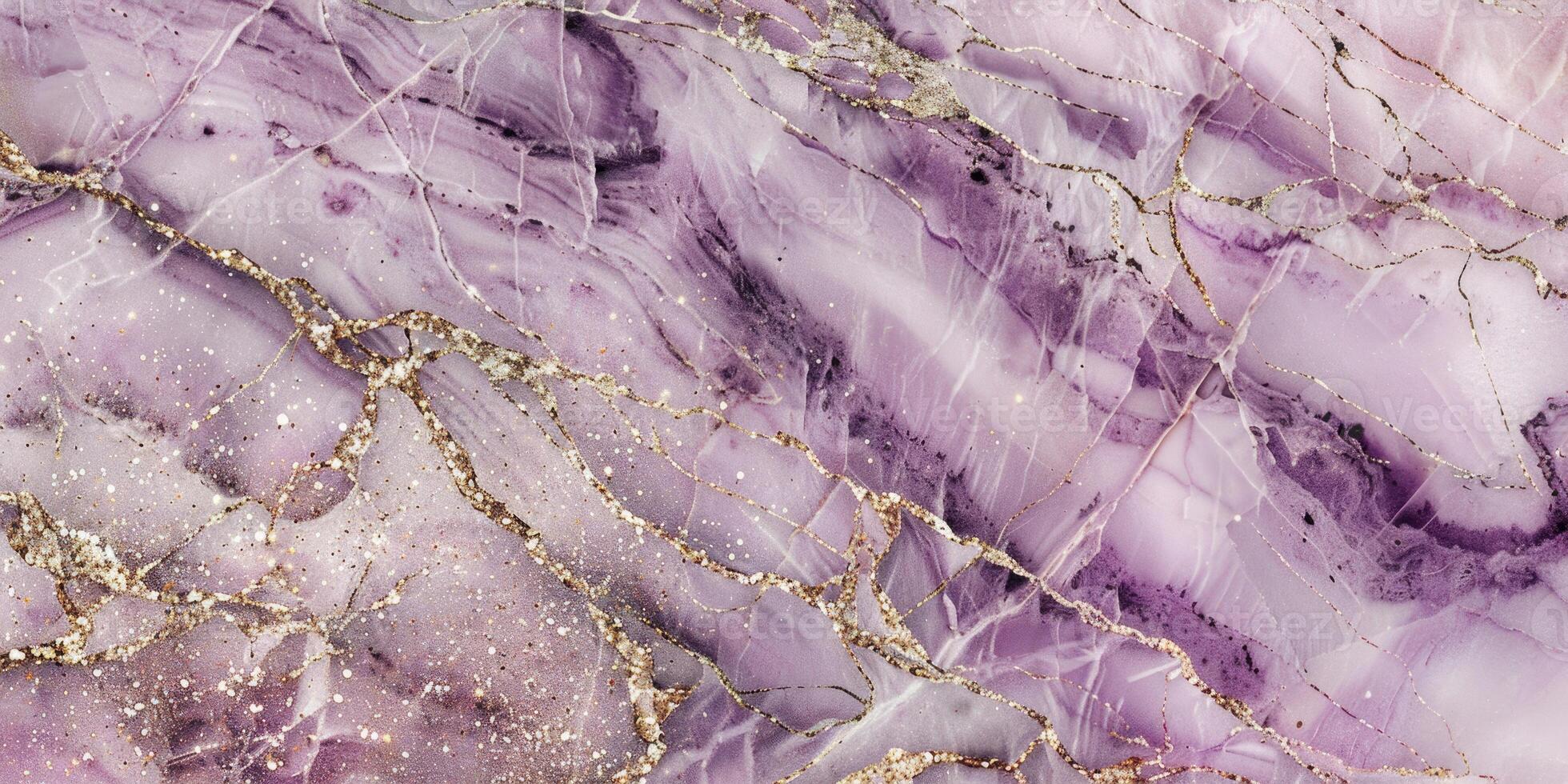 A purple marble background with gold and purple paint photo