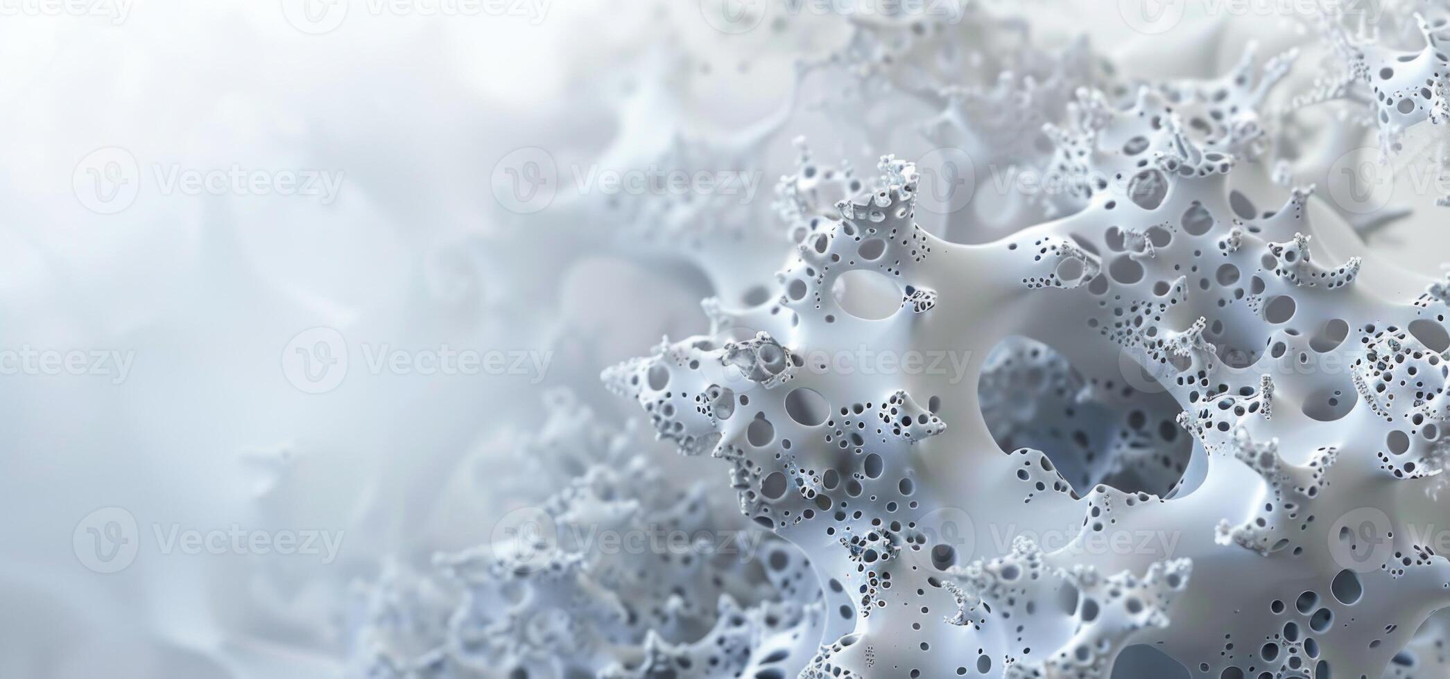 A close up of a white foam with bubbles photo