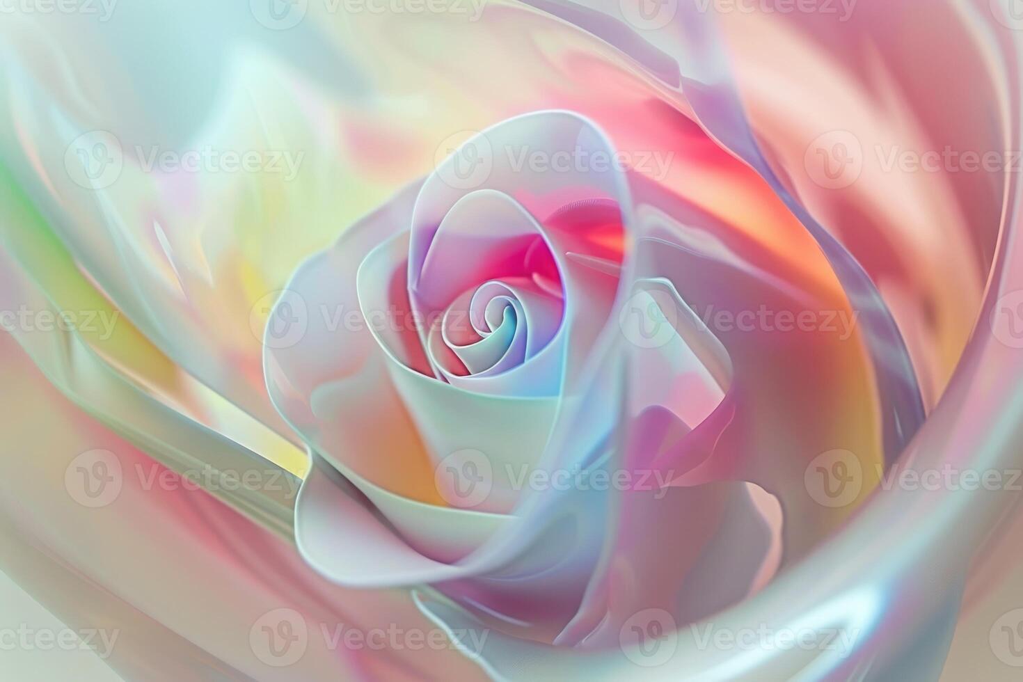 A rose is shown in a colorful abstract painting photo