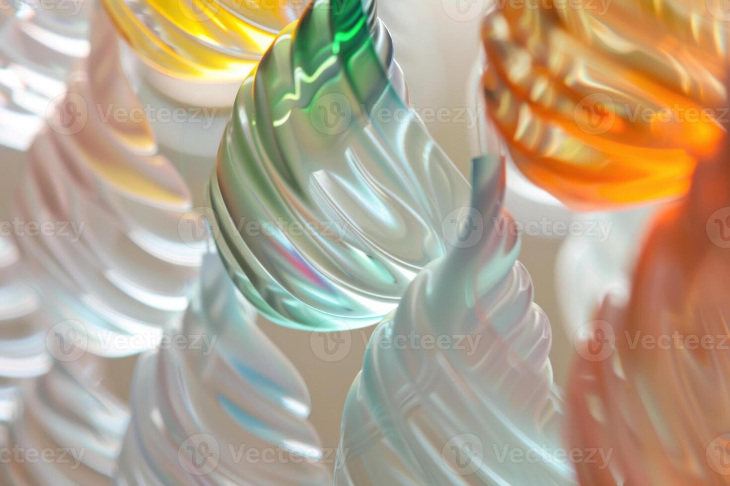 A close up of a bunch of colorful glass pieces photo